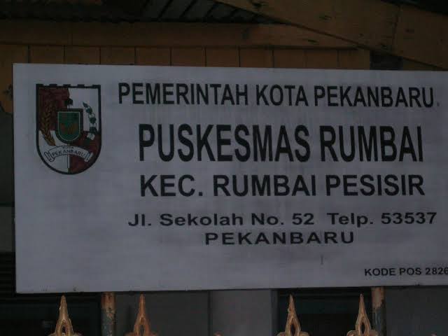 Puskesmas Rumbai, di Jalan Sekolah Kecamatan Rumbai Pesisir