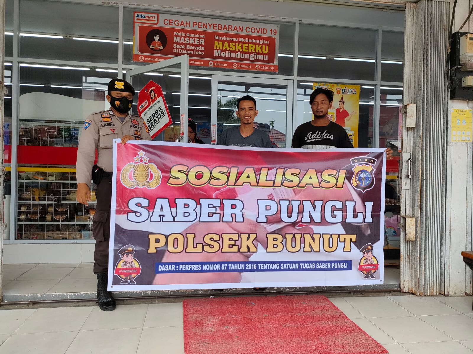 Polsek Bunut Sosialisasi Satgas Saber Pungli Kepada Masyarakat