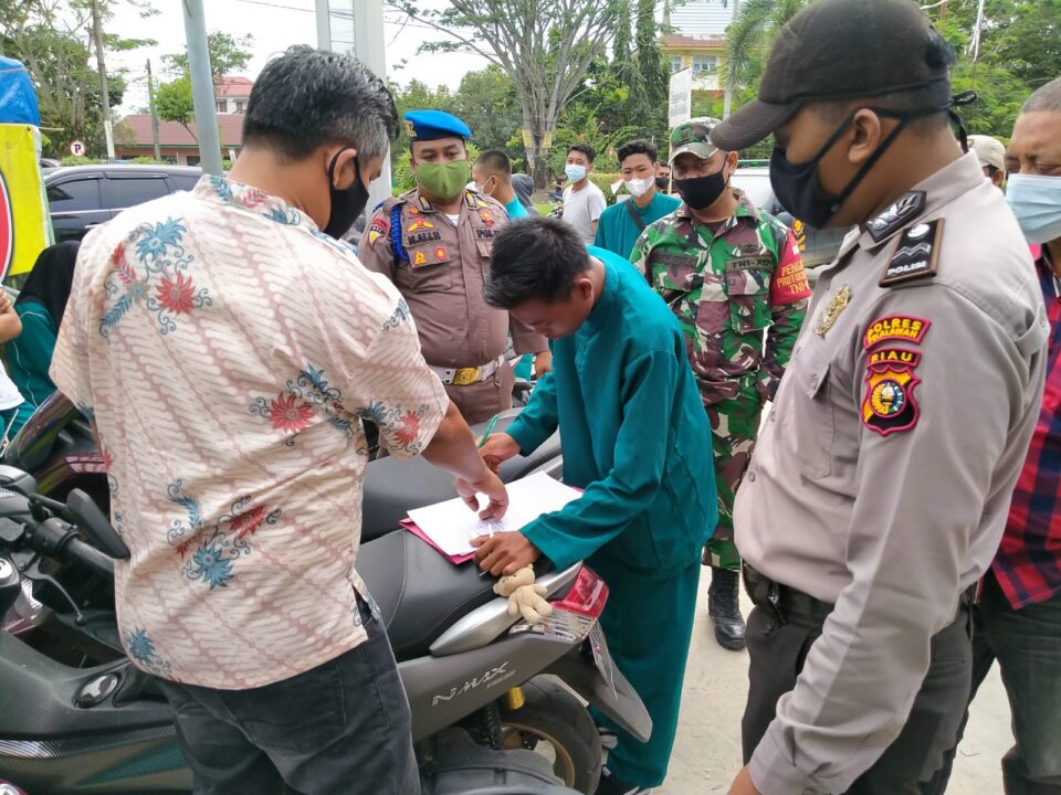 Upaya Pencegahan Covid-19 di Wilkum, Ini yang Dilakukan Polsek Pangkalan Kerinci