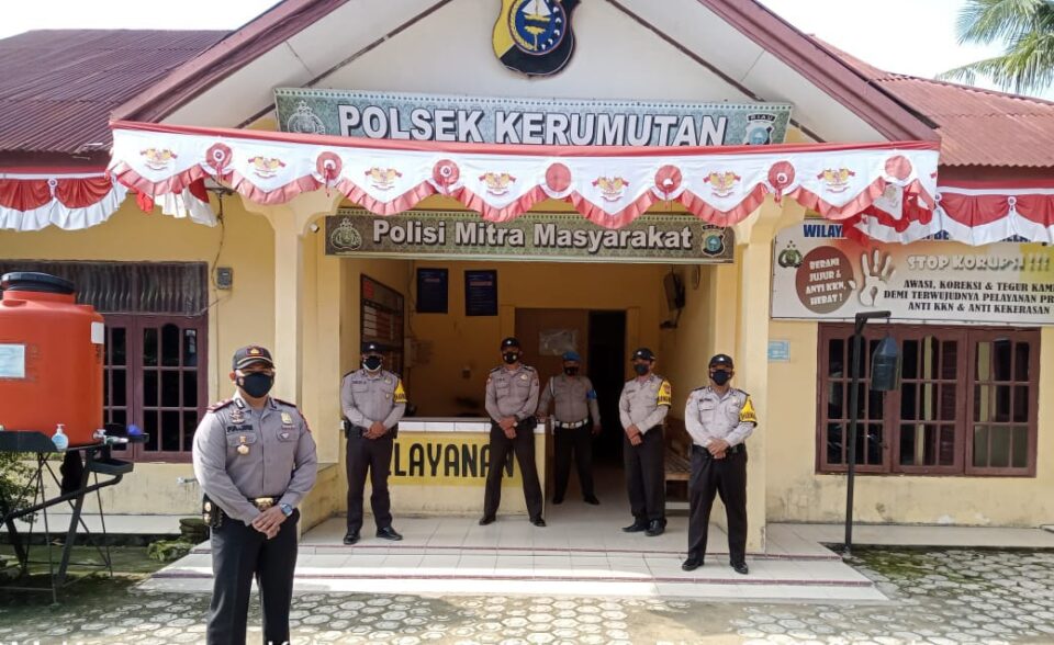 Polsek Kerumutan Siagakan Personel untuk Amankan Mako