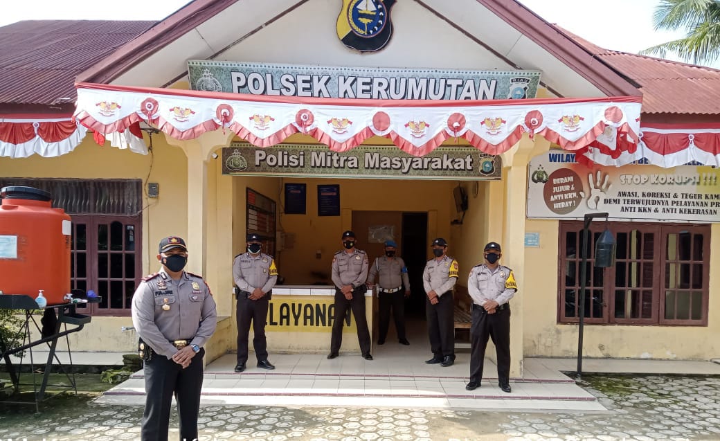 Polsek Kerumutan Siagakan Personel untuk Amankan Mako