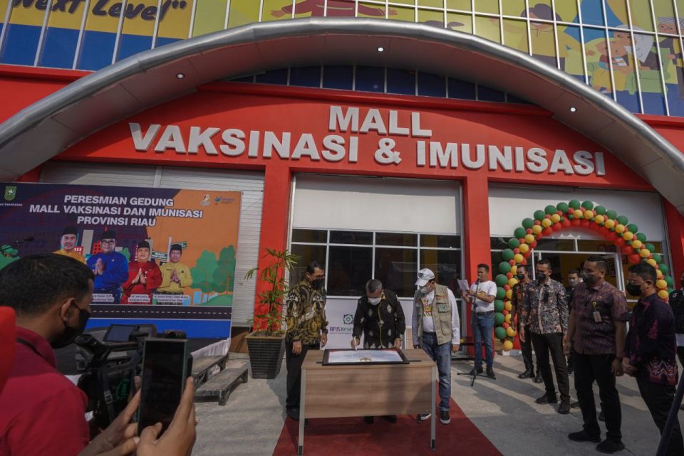 Pertama di Indonesia, Pemprov Riau Resmikan Mall Vaksin Covid-19