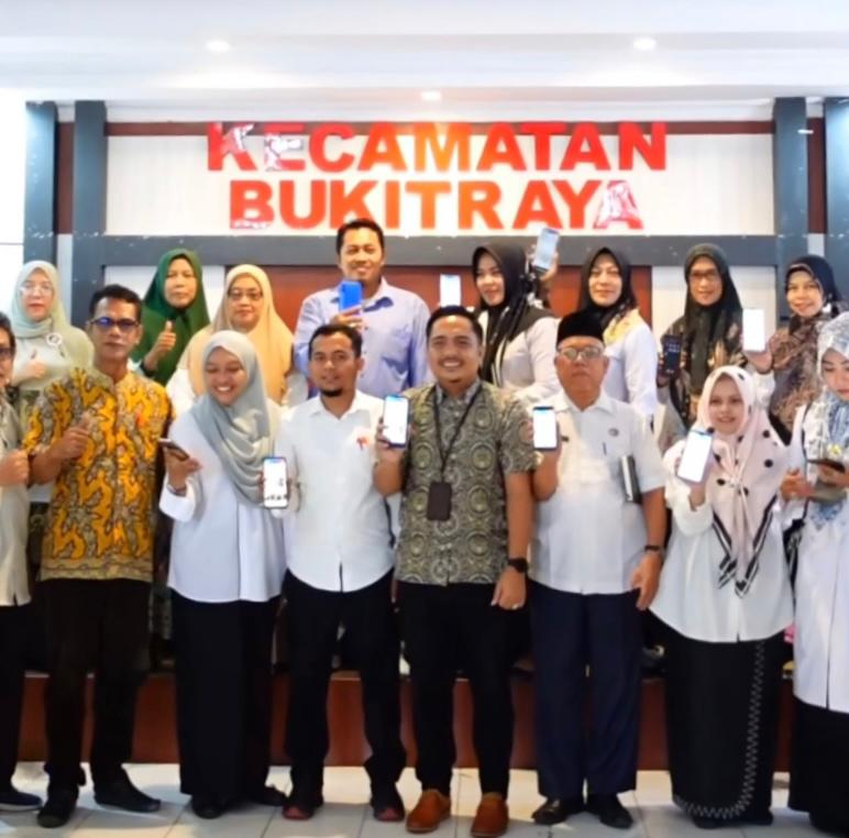 Sosialisasi Program Jaminan Kesehatan Nasional Bersama Kecamatan Bukitraya Dan Jajaran Serta Optimalisasi Validasi PBI JK